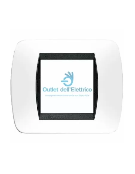 Bticino l4802pb placa plast 2p blanco living internacional